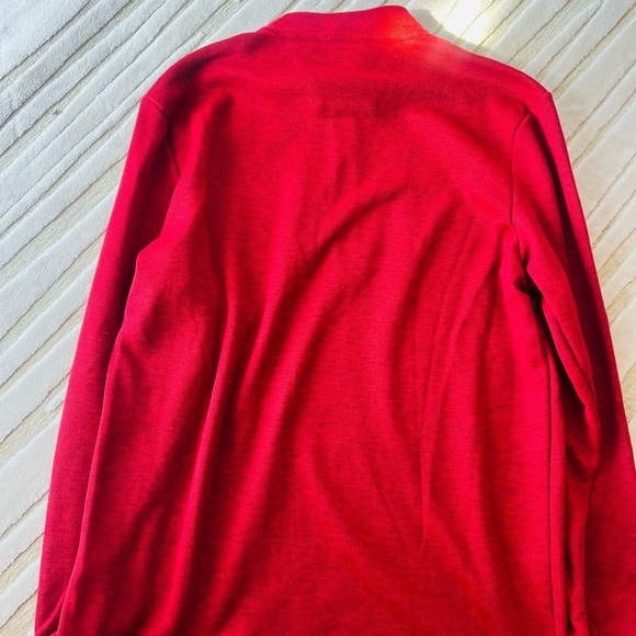 Adidas Red Zip Up Sweater with High Collar - Picture 5 of 5